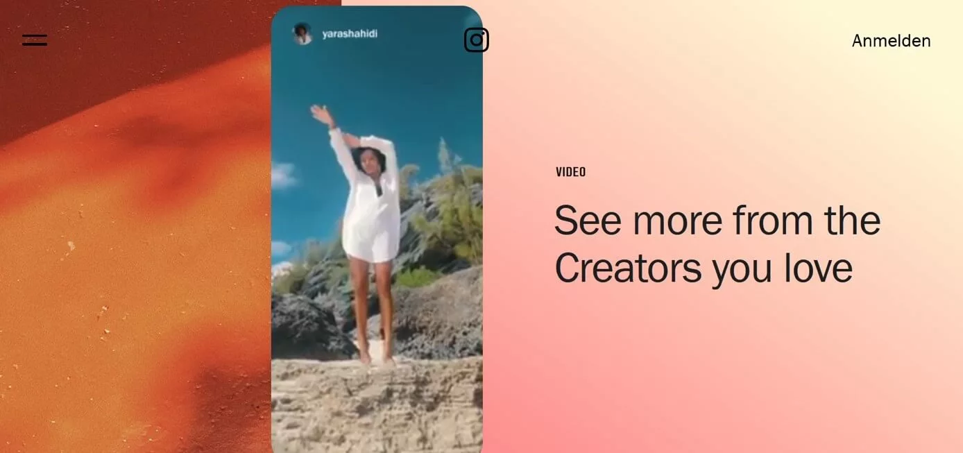 Image: Capture d’écran de la page Vidéo Instagram sur le site Web d’Instagram