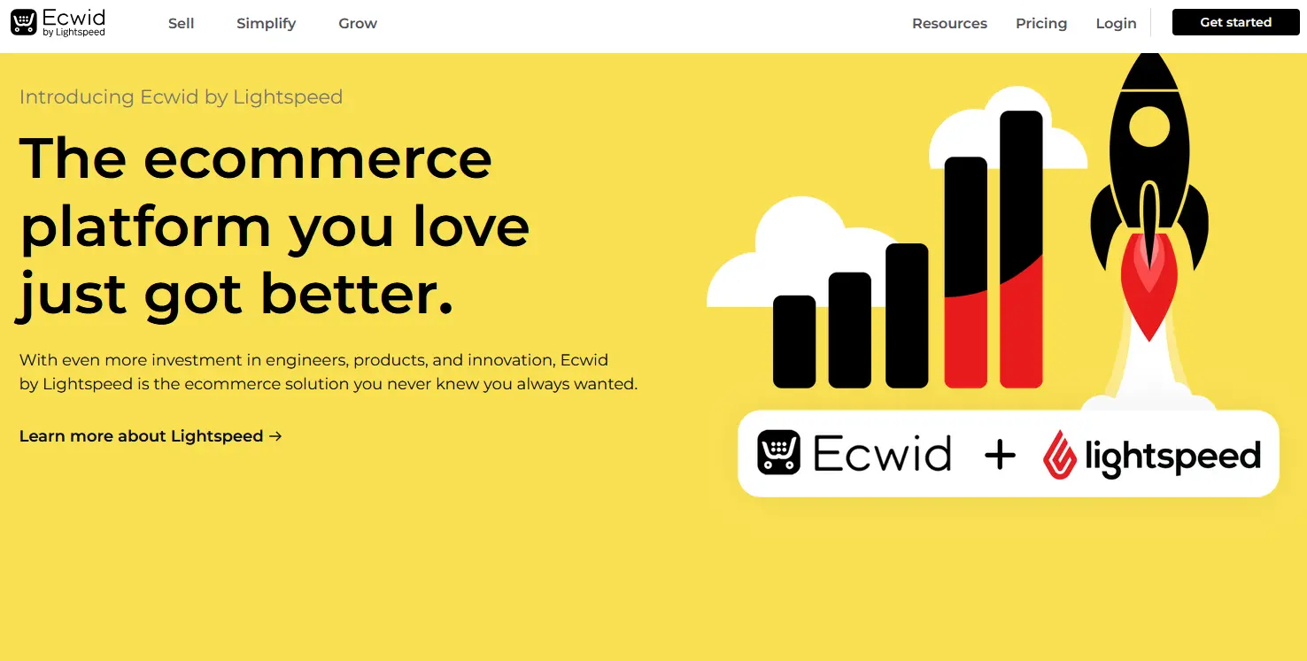 Capture d’écran du site Web d’Ecwid Image: Capture d’écran du site Web d’Ecwid