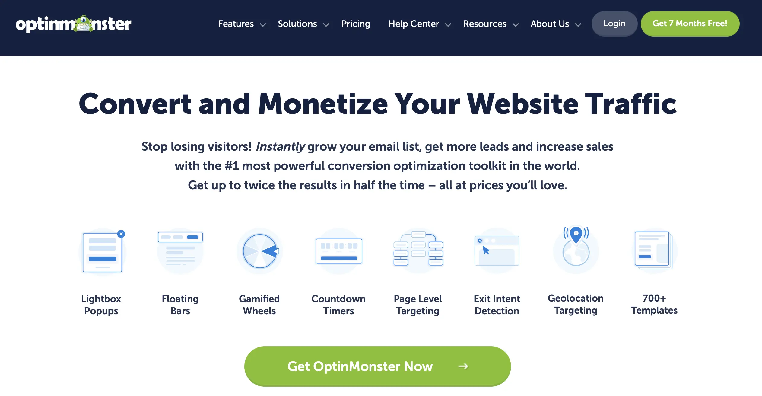 Image: Page d’accueil du plugin WordPress Premium OptinMonster