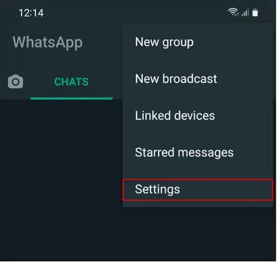Image: WhatsApp : « Paramètres » dans le menu