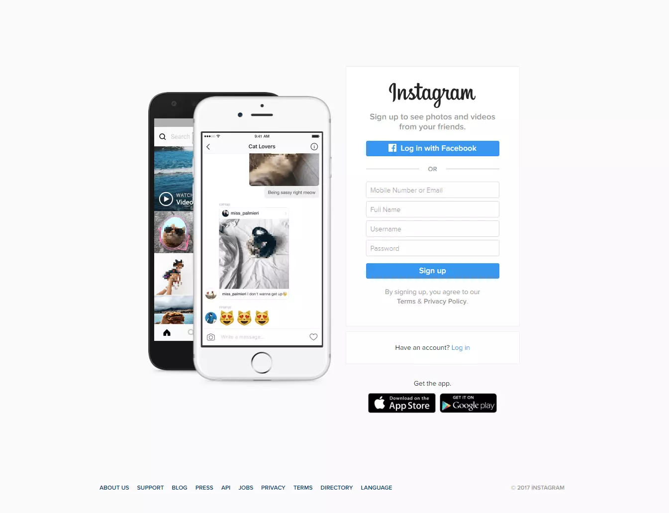 Version Web d’Instagram