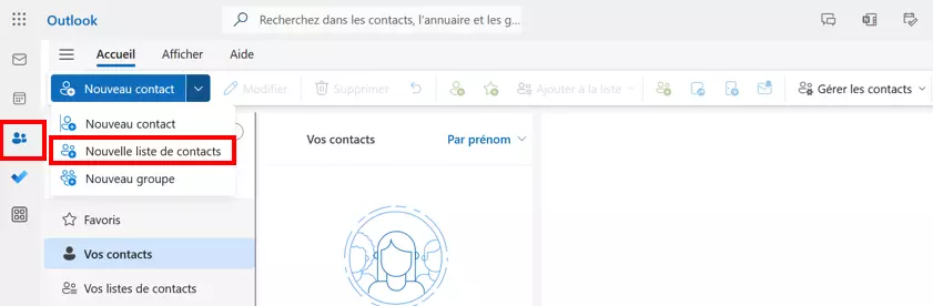 Outlook sur le Web : créer une liste de distribution Outlook sur le Web : créer une liste de distribution
