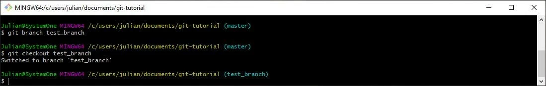 Image: Tutoriel Git : changement de branche à l’aide de Git-Bash