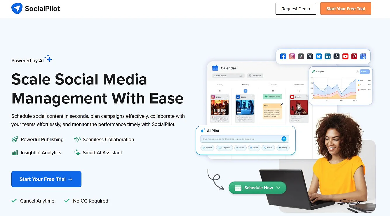 Image: Interface utilisateur de SocialPilot