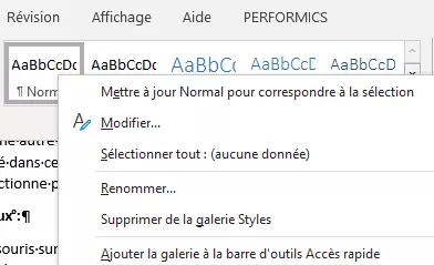 Image: Sélectionner un style