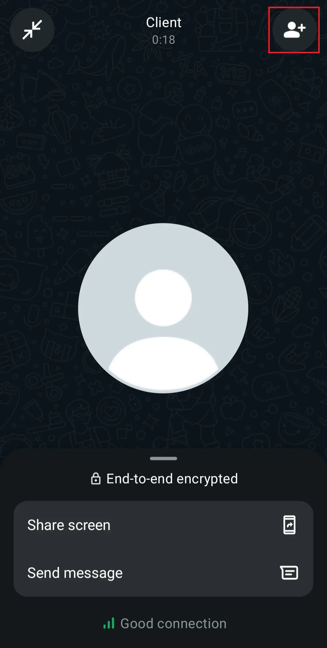 WhatsApp : icône de personne pour ajouter des contacts Image: WhatsApp : icône de personne pour ajouter des contacts