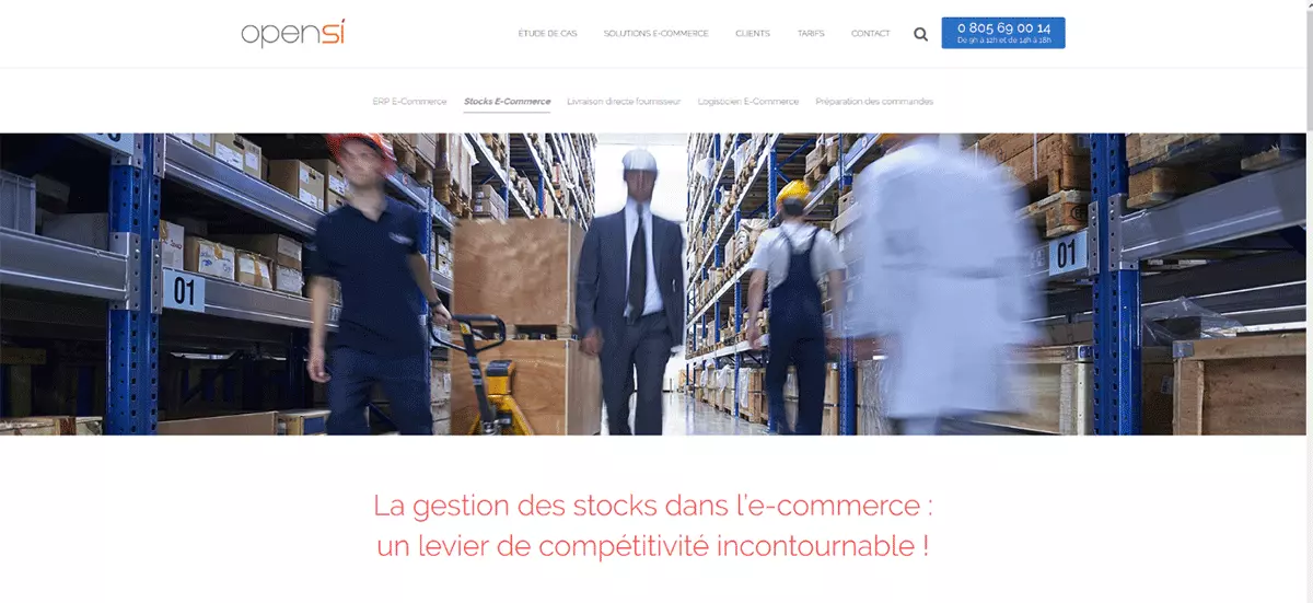 Image: Page d’accueil du site Web d’OpenSi