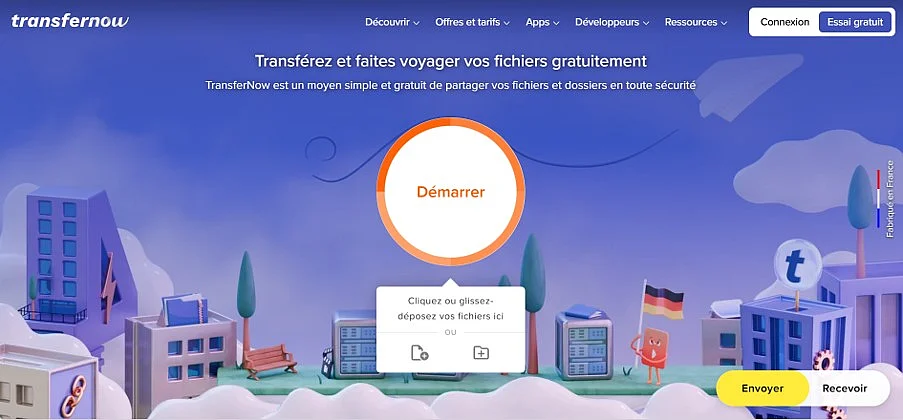 Alternative à WeTransfer : TransferNow Image: Alternative à WeTransfer : TransferNow