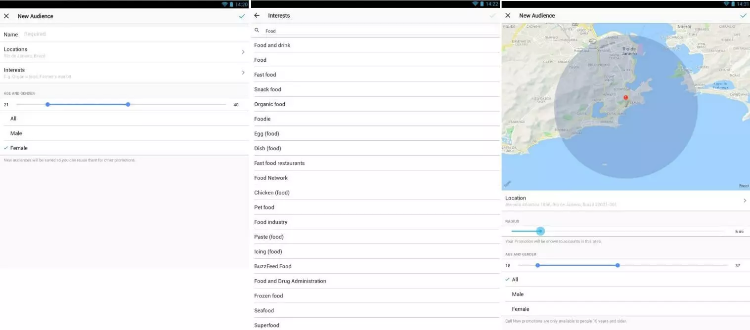 Choix de la cible dans le gestionnaire d’annonces Instagram