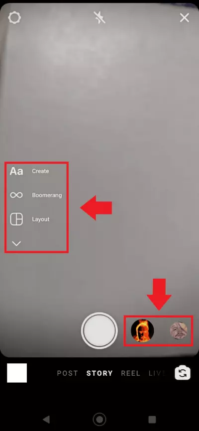 Image: Options de filtres pour les Stories Instagram