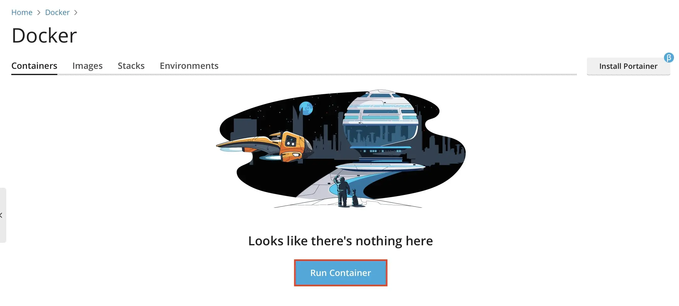 Plesk : vue de l’extension Docker Image: Plesk : vue de l’extension Docker