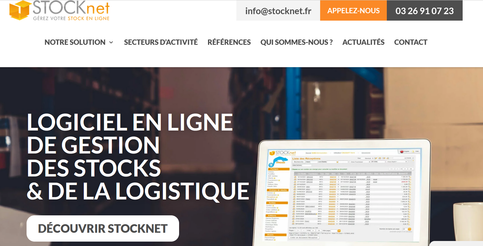Logiciel de gestion de stock Stocknet Image: Logiciel de gestion de stock Stocknet