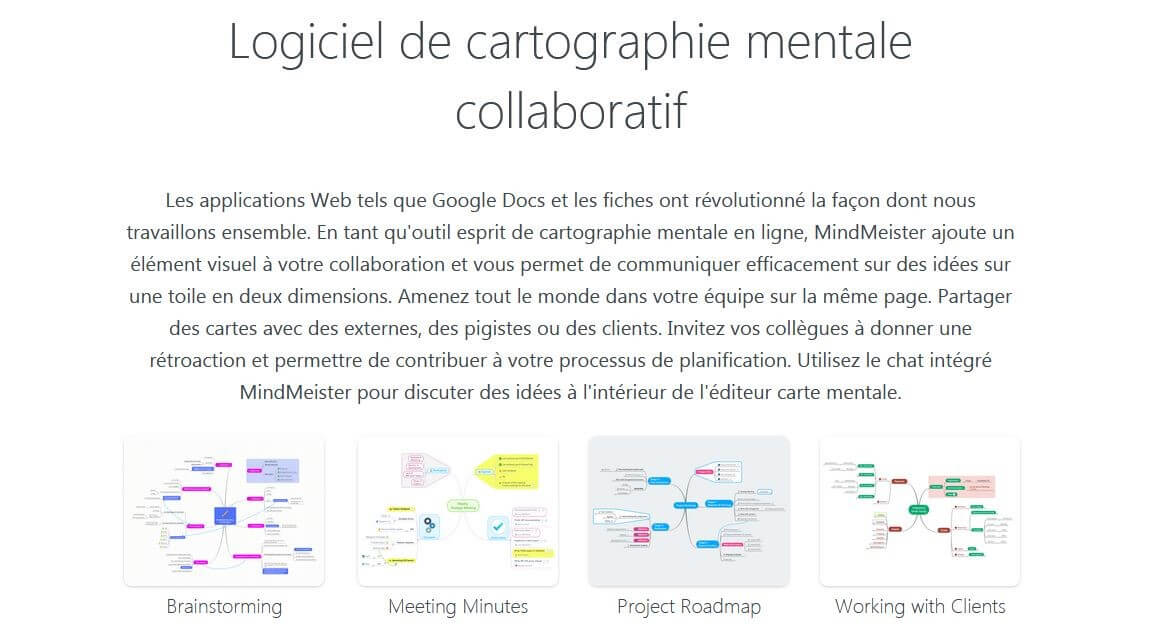 MindMeister, logiciel de cartographie mentale collaboratif : exemples