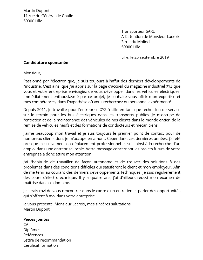 Lettre De Motivation Pour Une Candidature Interne Lettre