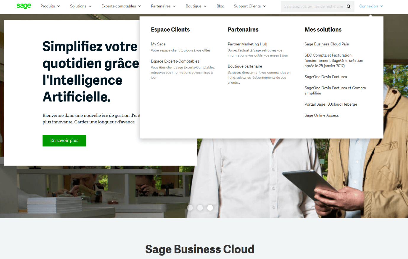 Site Internet de Sage