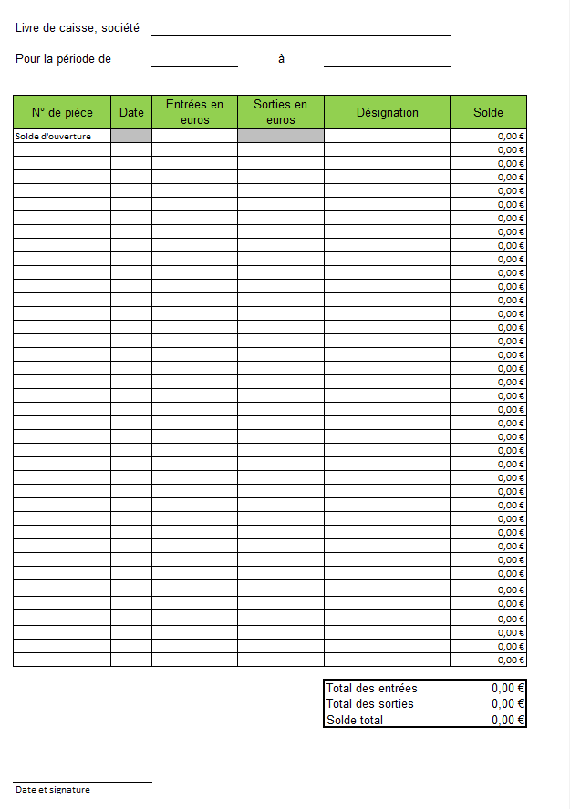 Livre De Caisse Simple: Journal recettes dépenses